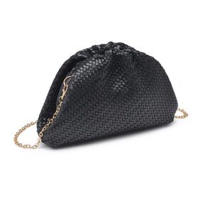 Moda Luxe Serena Black Crossbody / Clutch Woven
